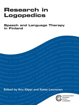 cover image of Research in Logopedics